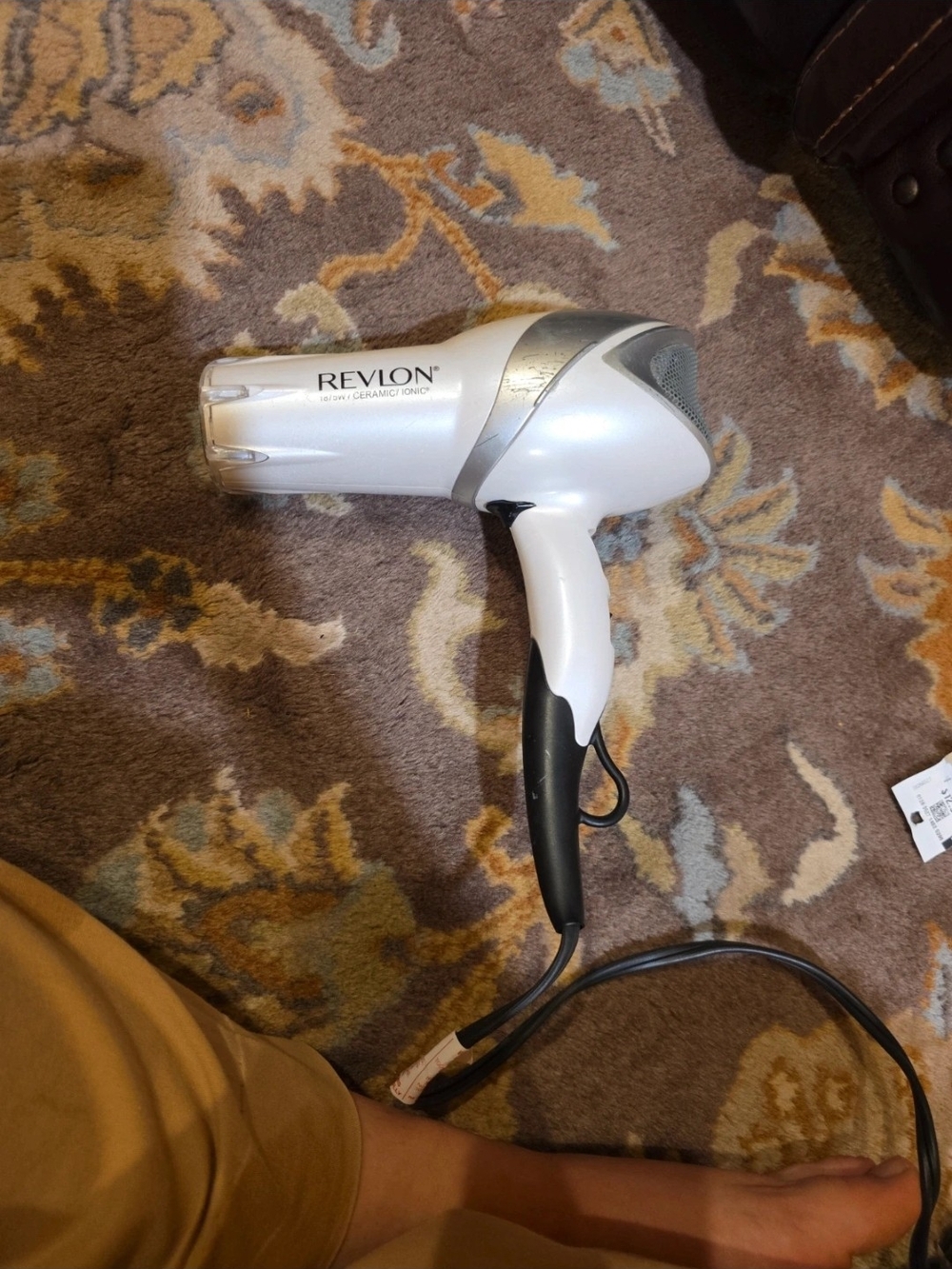 Revlon White and Black Compact Ceramic Ionic Hair Dryer